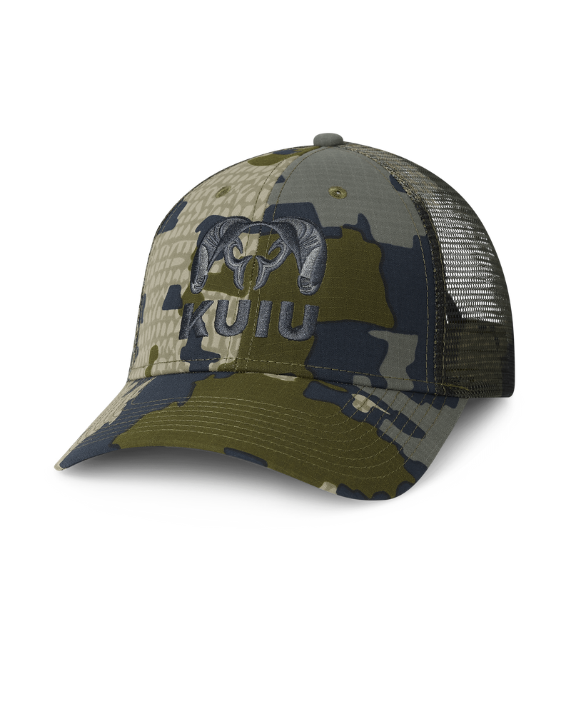 Front of PRO Mesh Back CORDURA® Hat in Verde Camouflage