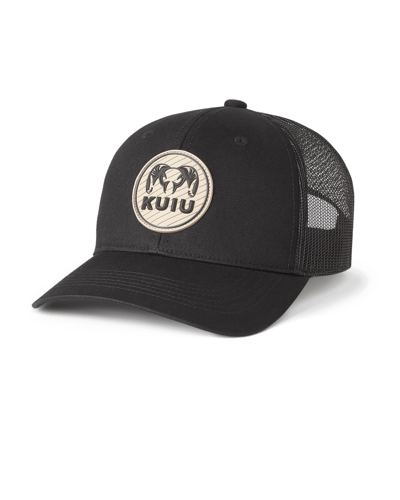 Front of KUIU Circle Patch Hat in Black