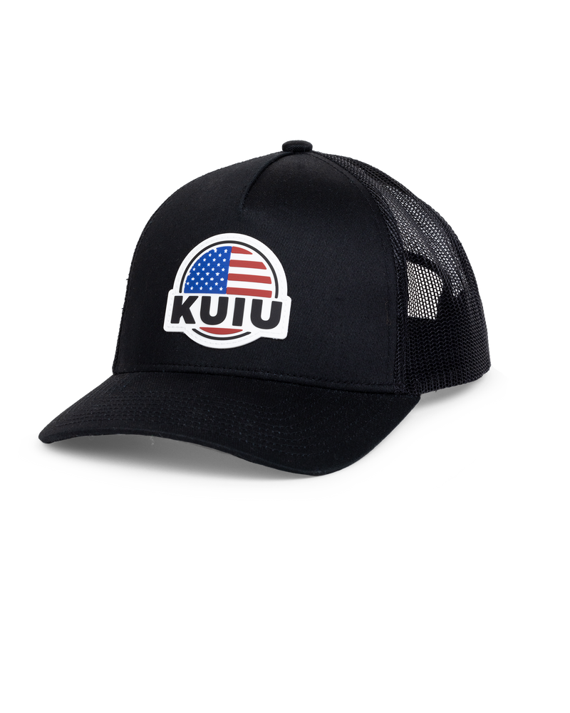 Front of KUIU Flag Patch Hat in Black