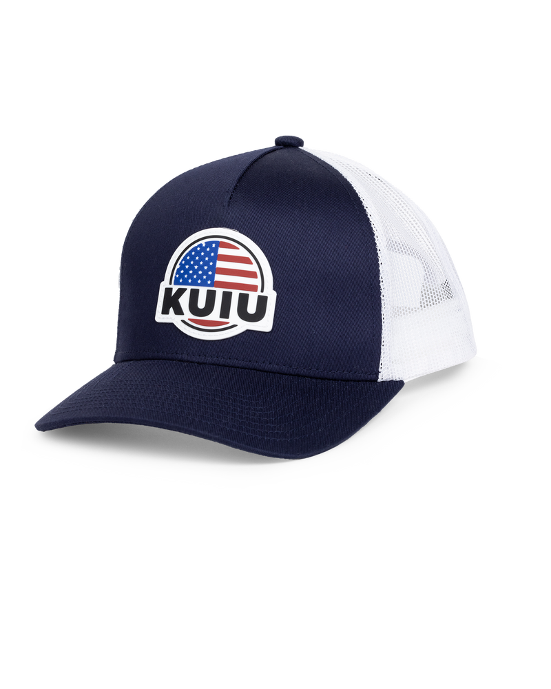 Front of KUIU Flag Patch Hat in Navy Blue