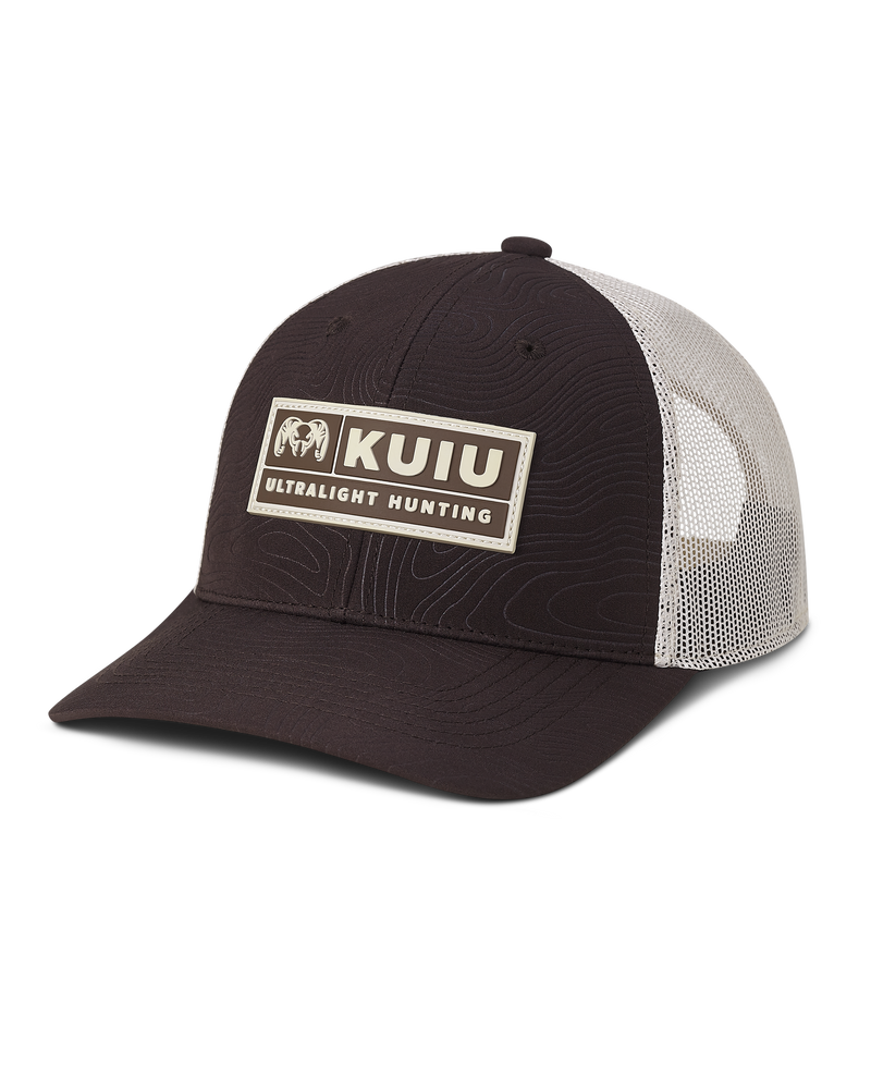 Front of KUIU Topo Patch Hat in Brown/Putty