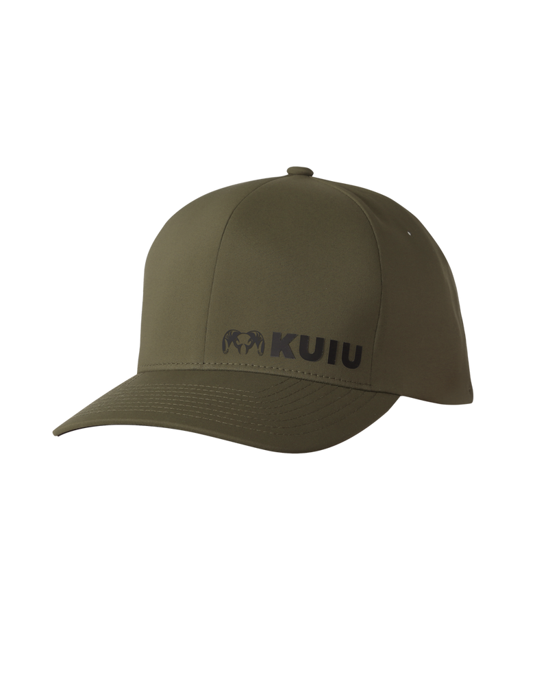 Front of Flexfit Delta Cap in Ash Brown