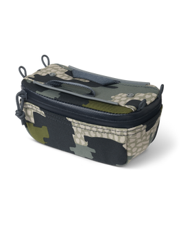 Front of PRO G3 Bino Harness Accessory Pocket in Verde Camouflage color