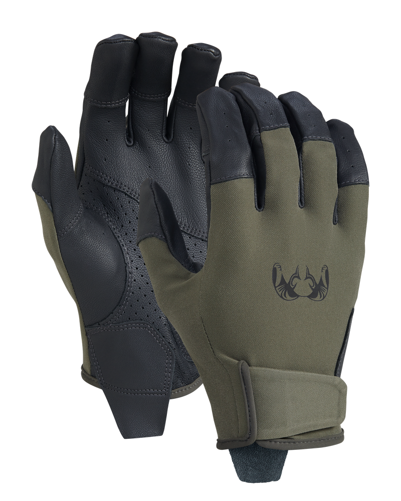 Front and Back of Precision Glove in Ash Brown