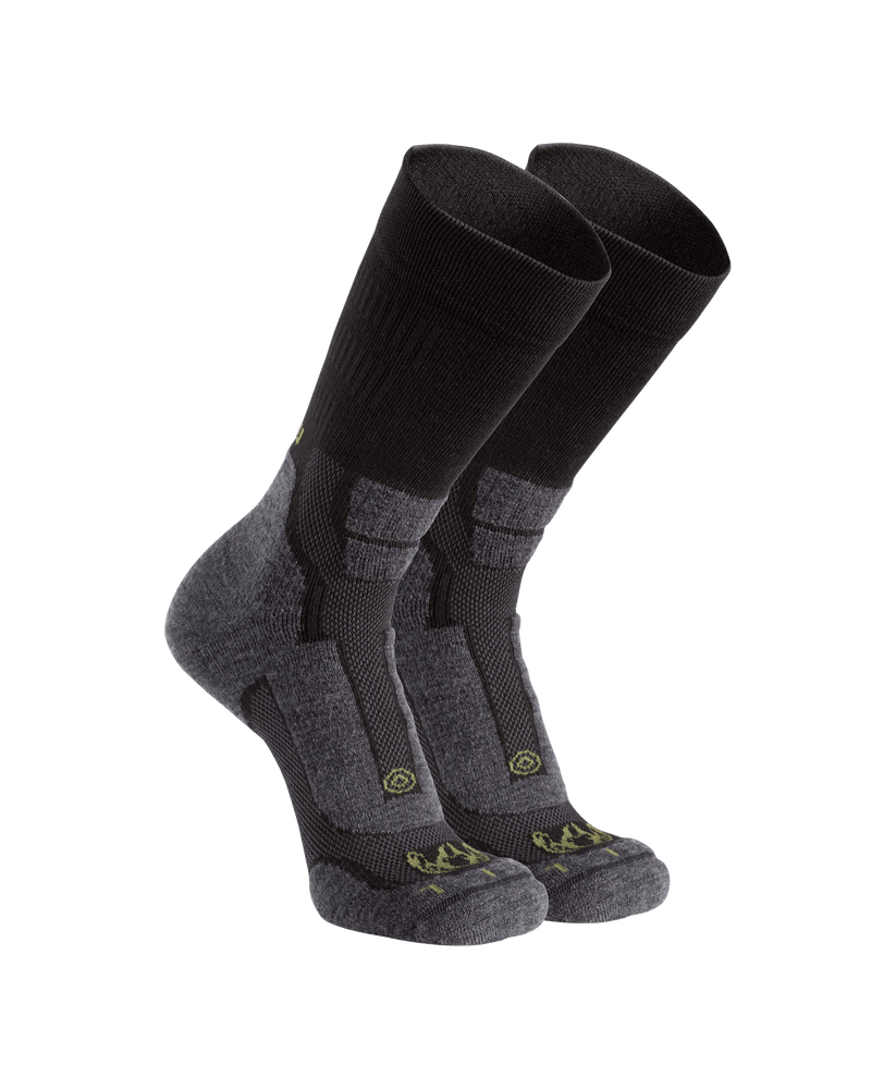 Strongwool Hybrid Crew Sock in Grey Green Pack 2 Socks Shown