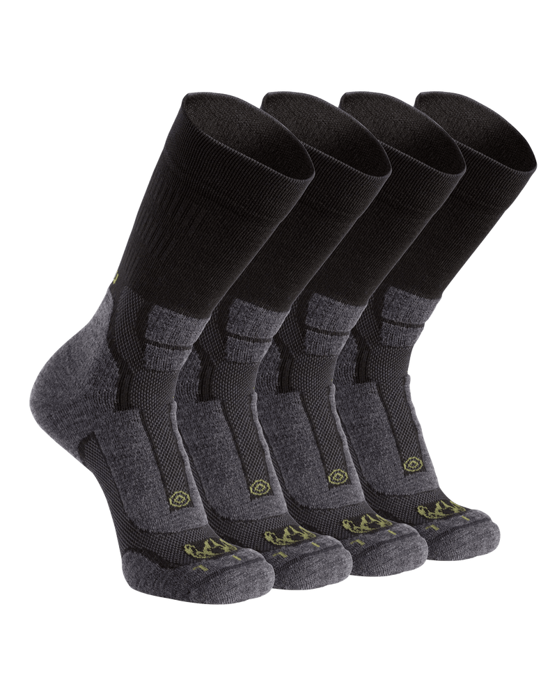 Strongwool Hybrid Crew Sock in Grey Green Pack 4 Socks Shown