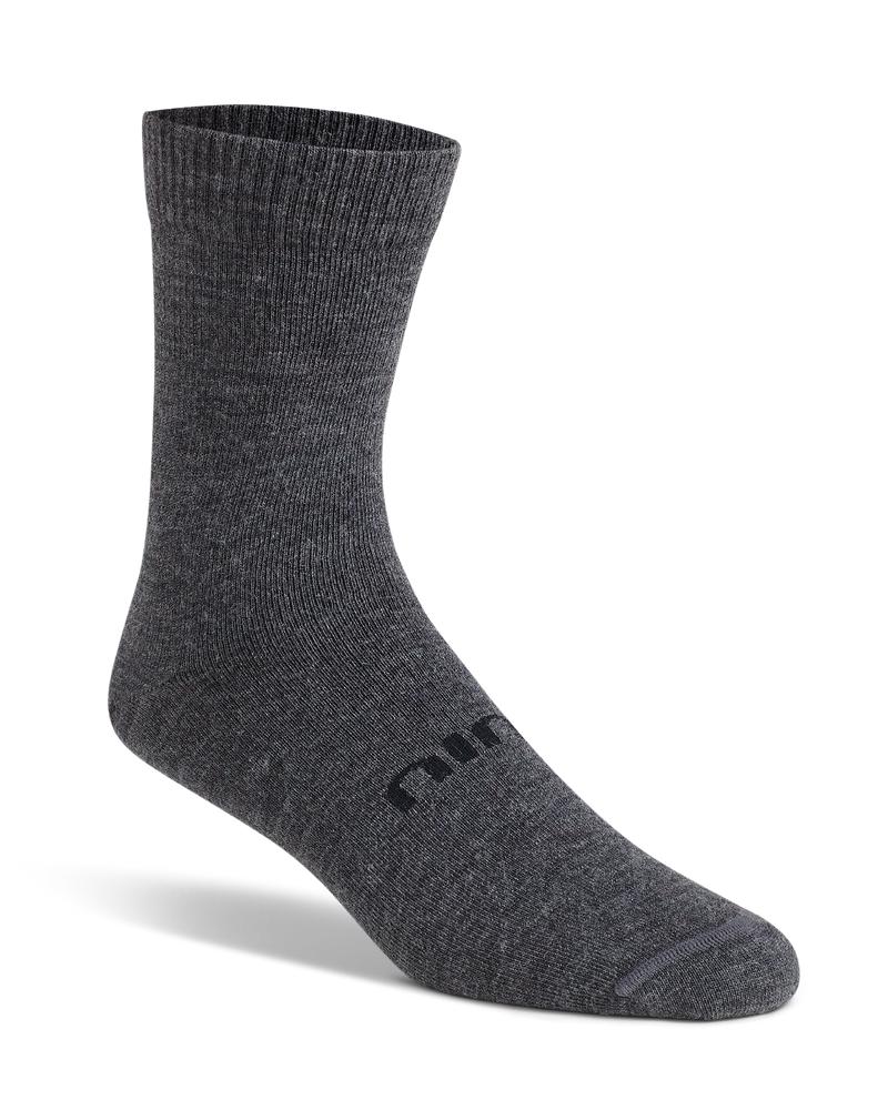 Front of Ultralight Merino Crew Sock in Gunmetal Grey