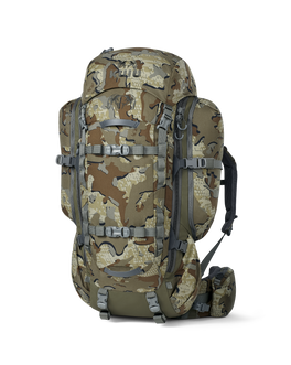 Front angled view of ICON 6 6000 Pack in Valo Camouflage