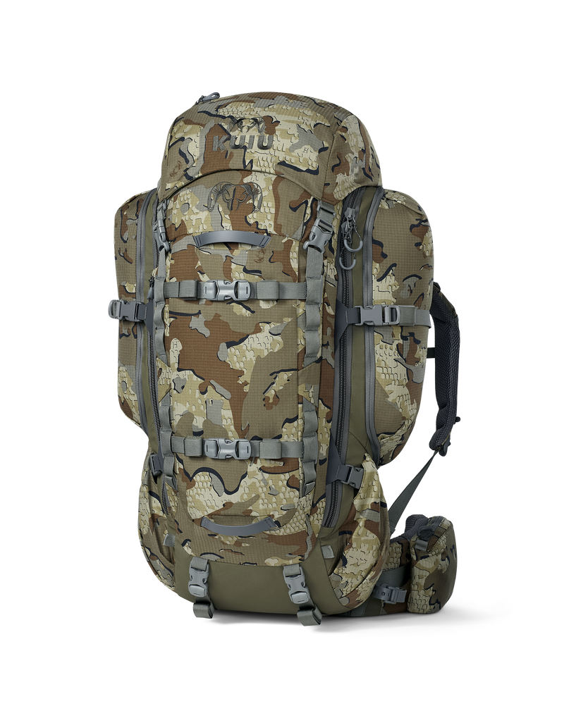 Front angled view of ICON 6 6000 Pack in Valo Camouflage