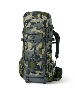 Front angled view of ICON 6 4500 Pack in Verde Camouflage