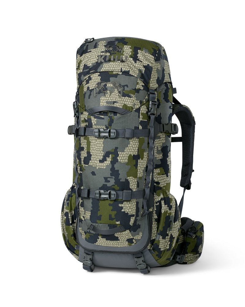 Front angled view of ICON 6 4500 Pack in Verde Camouflage