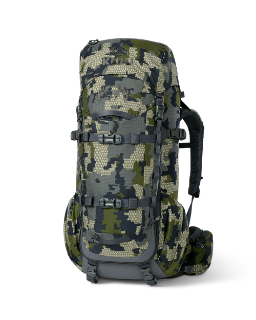 Front angled view of ICON 6 4500 Pack in Verde Camouflage
