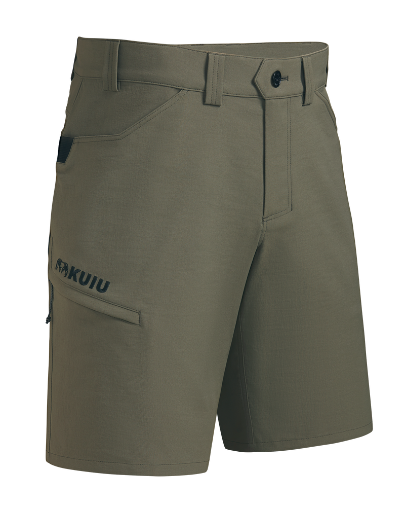 Front of of Switchback 10″ Short in Ash Brown