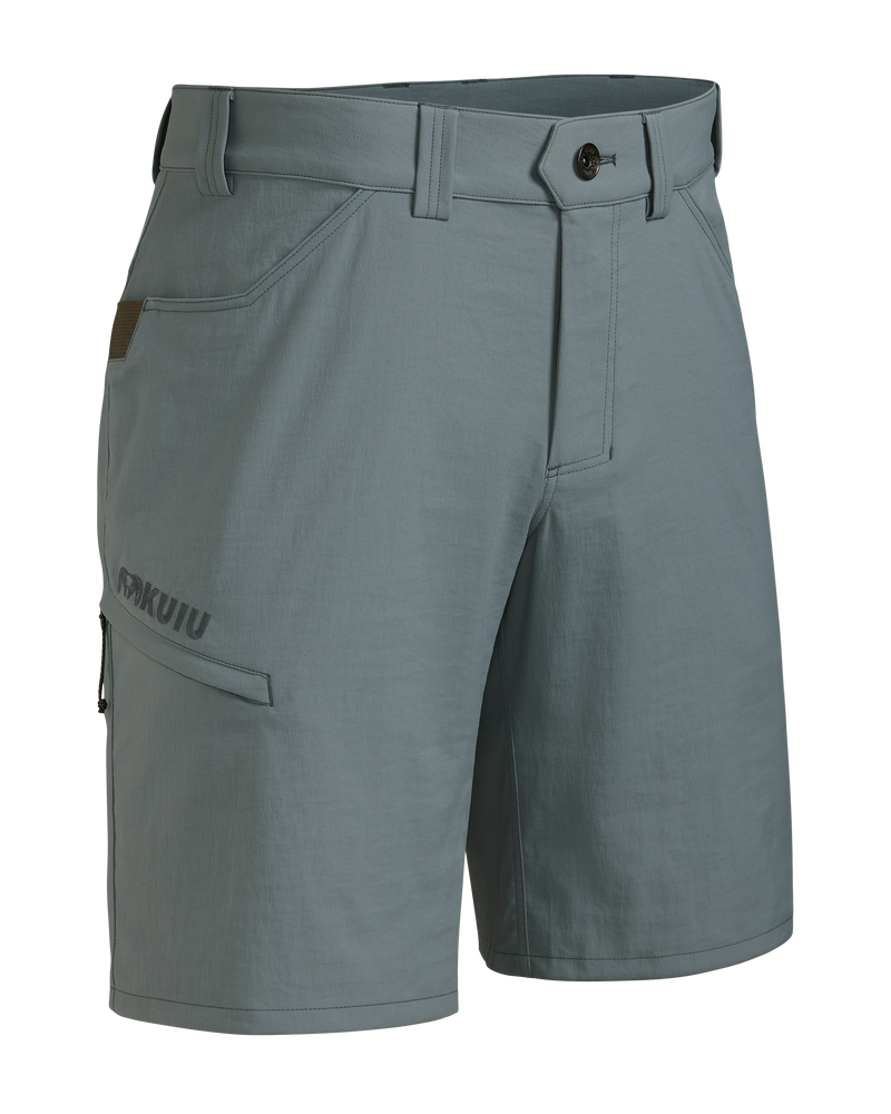 Front of Switchback 10″ Short in Slate Grey