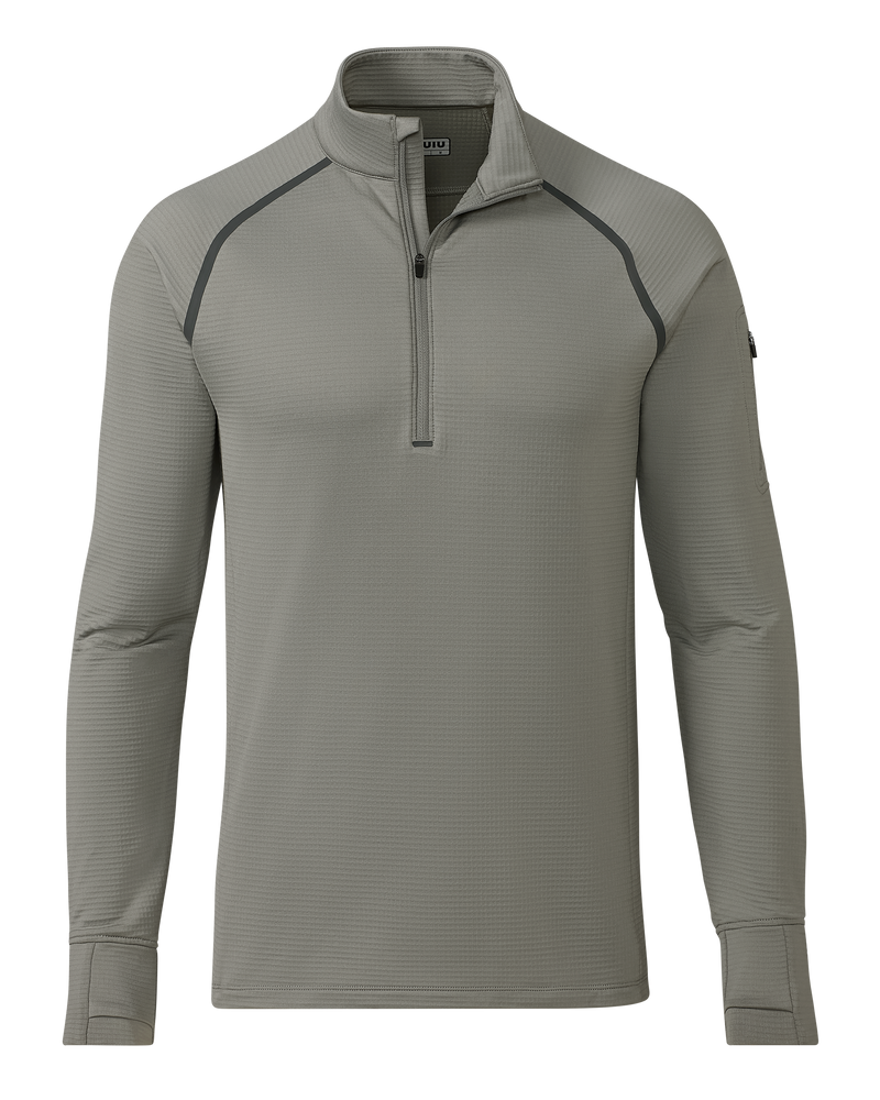 Front of EnduroTrainer Zip-T in Shadow Grey