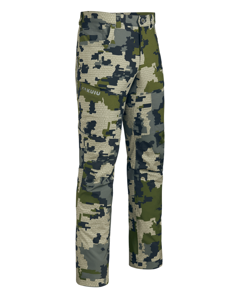 Front of Kutana Hybrid Pant in Verde Camouflage
