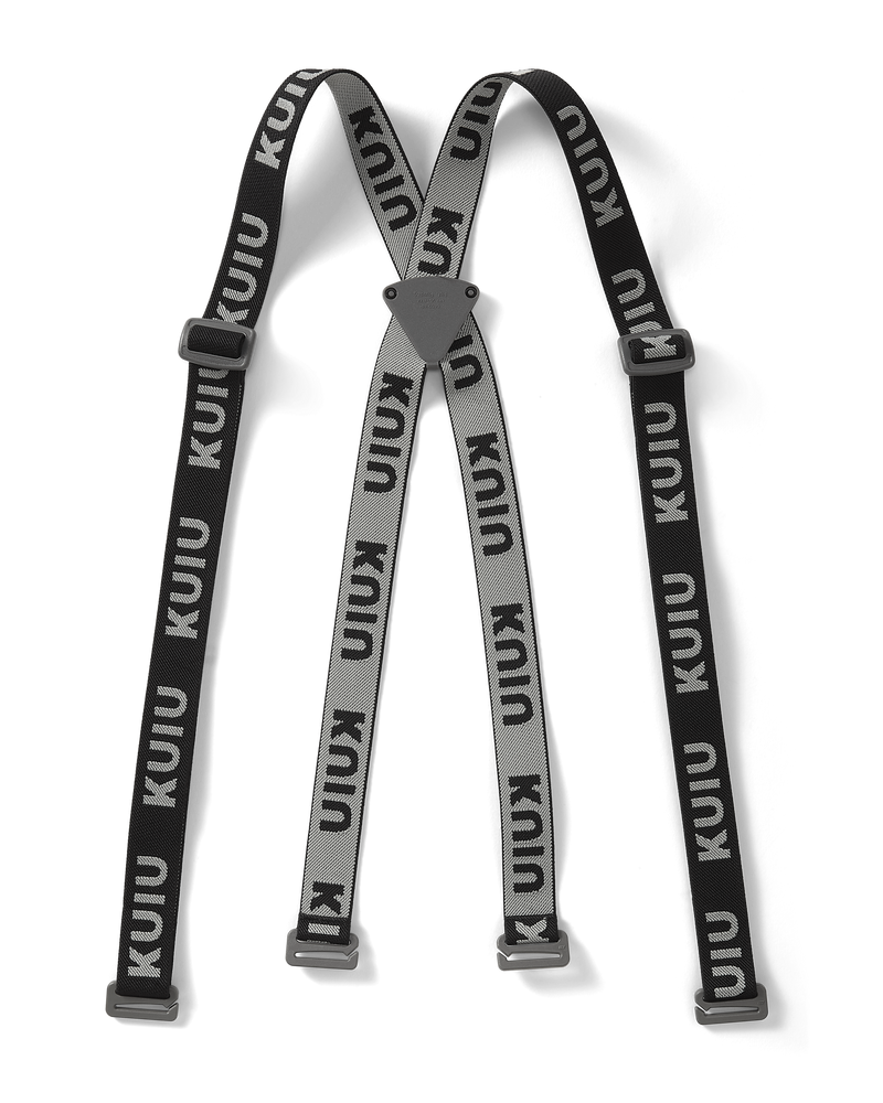 Flatlay of Slip-On Suspenders in Black