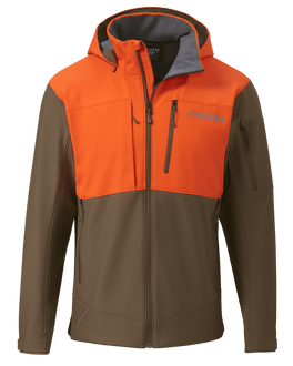 Upland Guide PRO Hooded Jacket in Blaze Orange/Major Brown.