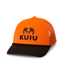 KUIU Upland Logo Hat in Blaze Orange/Major Brown.