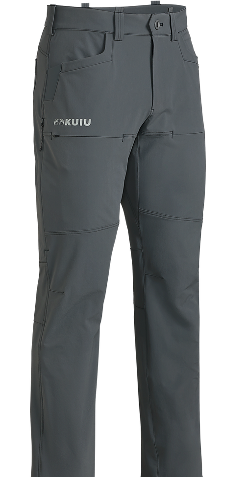 Front of Reed Pant in Gunmetal Grey
