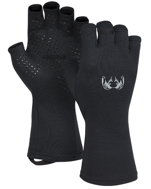 A pair of black KUIU Ultra Merino 210 Gloves.