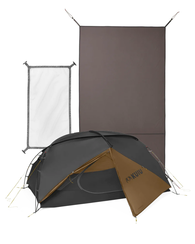 Mountain Star 2 Person Tent Set in Gunmetal-Camel