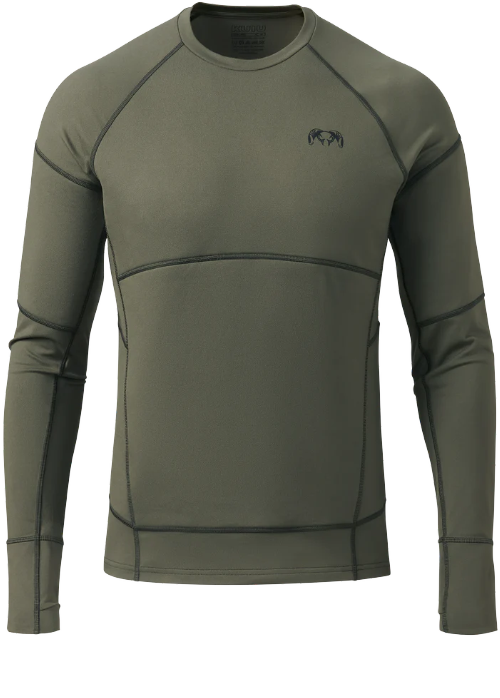 Front of KUIU's Vital PRO Hybrid Long Sleeve Crew in Ash.