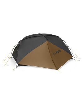 Front of Mountain Star Two Person Tent in Gunmetal Camel Color