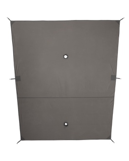 Front of Summit Refuge 3 Person Tent Footprint Highlighting Dual Pole Holes