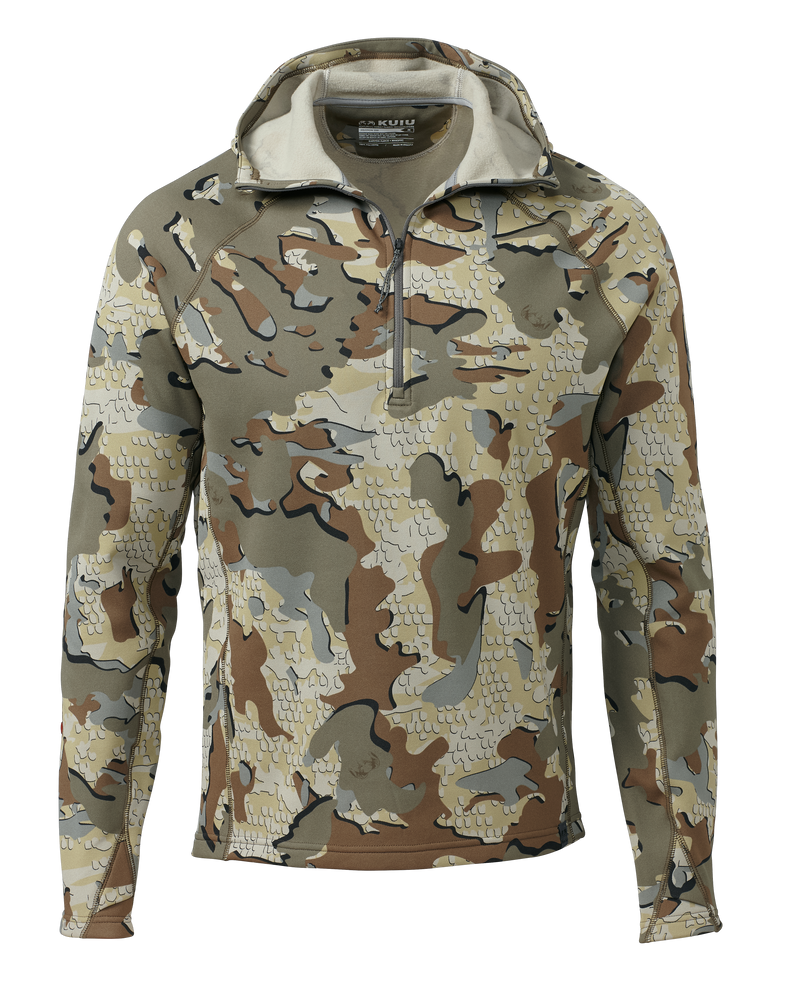 Front of Peloton 200 Zip-T Hoodie in Valo Camouflage