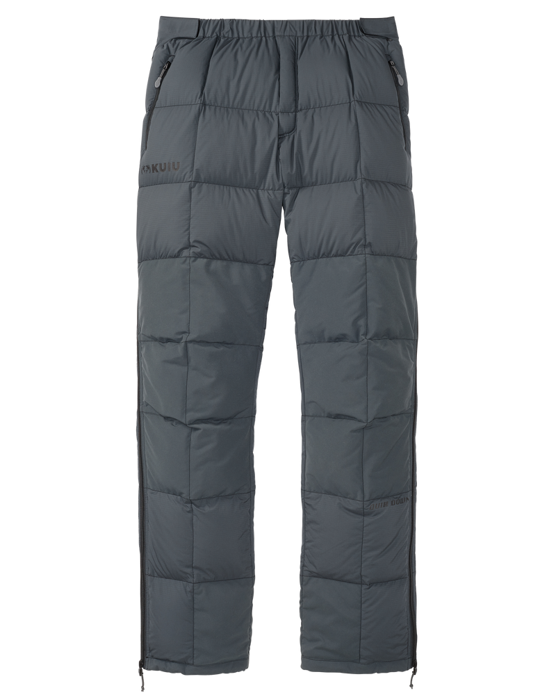 Front of Super Down PRO Pant in Gunmetal