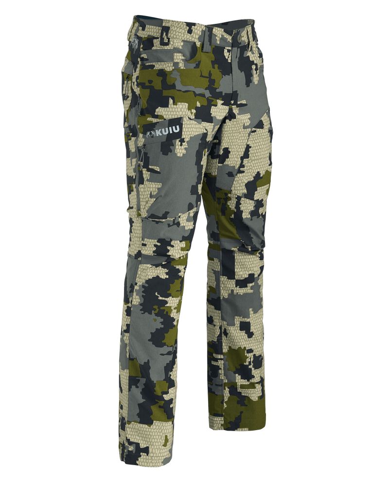 Front of Kutana Stretch Woven Pant in Verde Camouflage