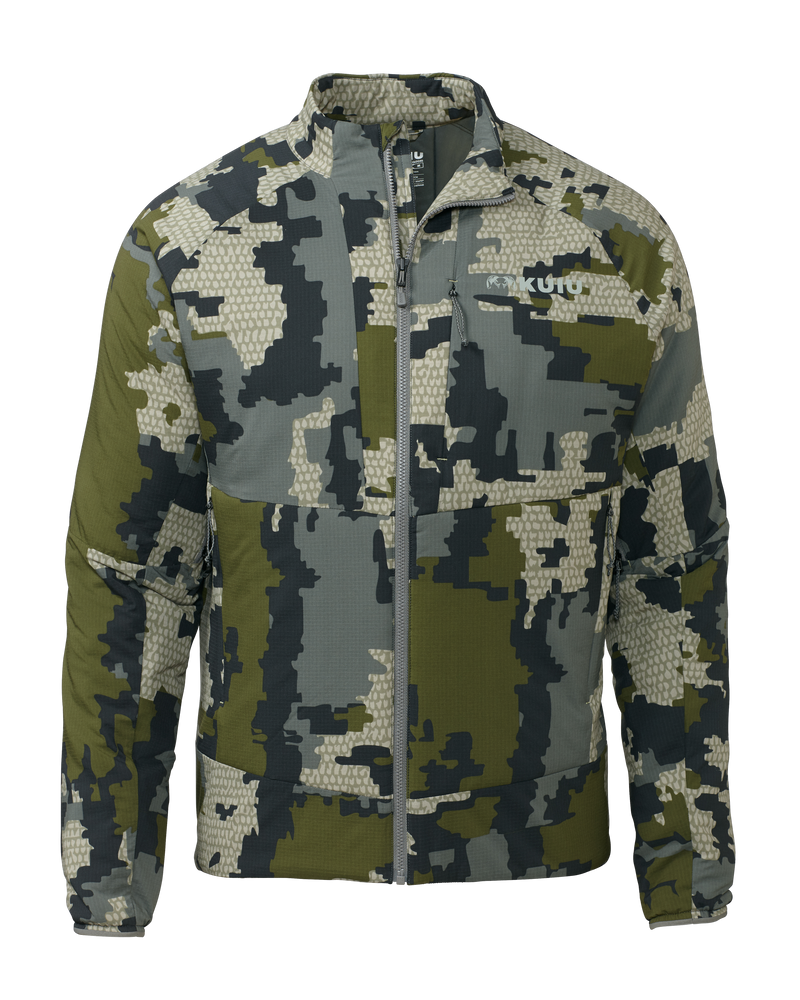 Front of Kenai Jacket in Verde Camouflage