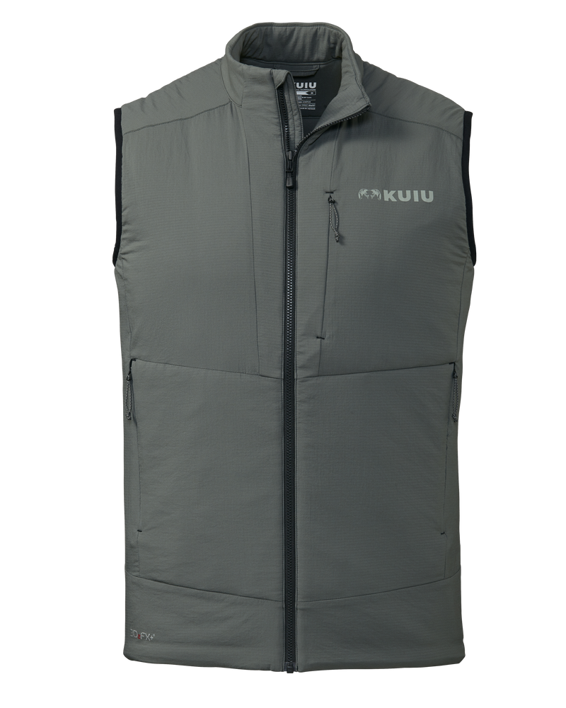 Front of Kenai Vest in Gunmetal Grey