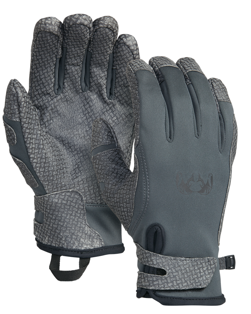Front and Back of Guide X Glove in Gunmetal Grey Color